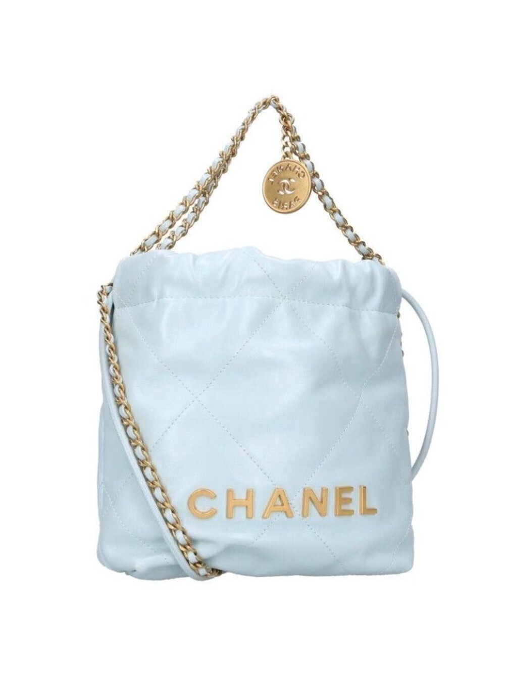 Chanel 22 Leather Quilted Chain Shoulder Bag